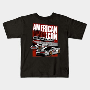 American Icon Ford GT Heritage #98 Kids T-Shirt